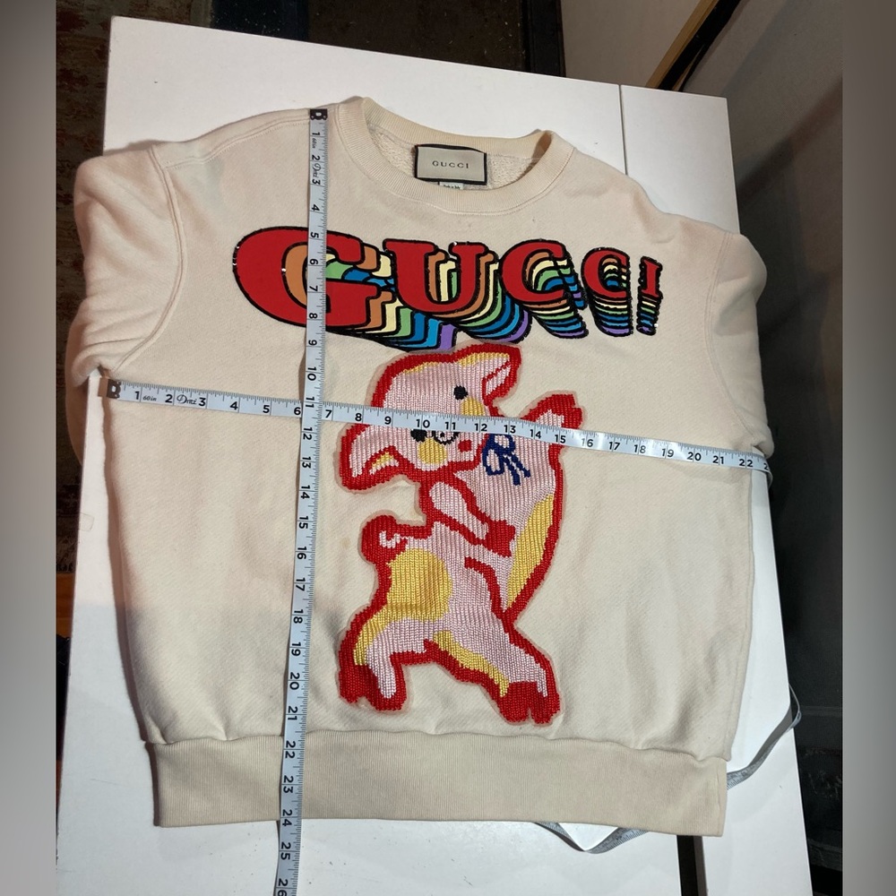 Gucci Sequins & Crochet Year Of the Pig Limited Sweatshirt Size XSmall/Small - Picture 14 of 16